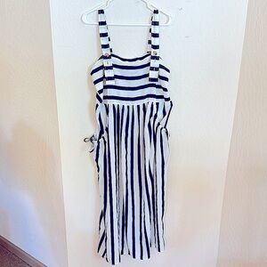 ASOS Navy and White Striped Sundress